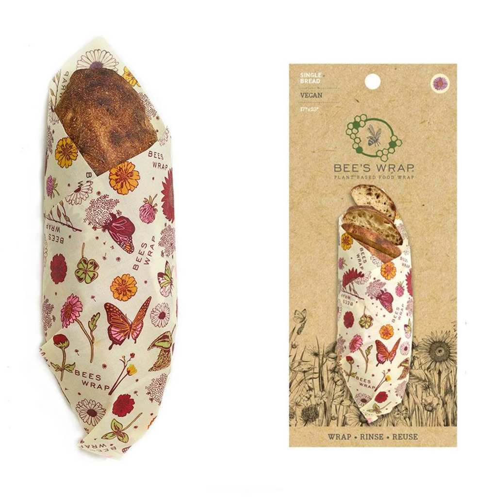 Bees wrap, reusable vegan food wrap, bread wrap: meadow magic