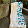 Buffalo & Friends Turquoise Cotton Throw on Couch