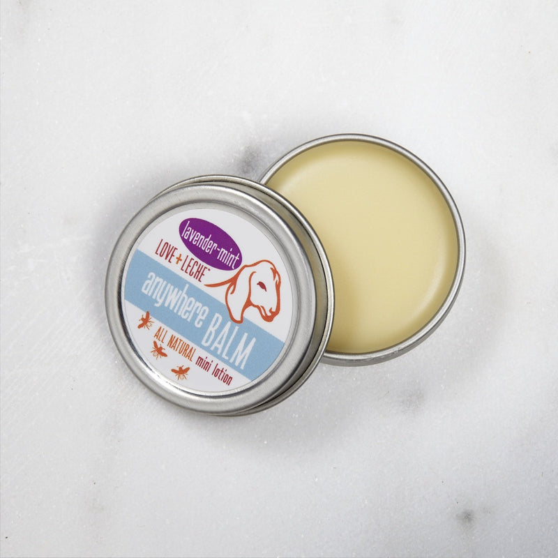 Anywhere Balm, mini lotion, made by Love and Leche: lavender mint