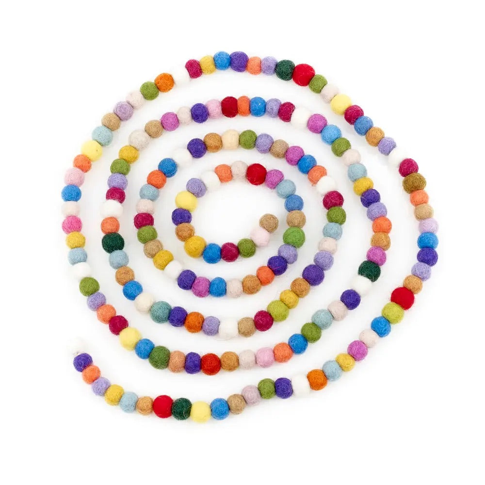 Handmade Felt Pom Pom Garland