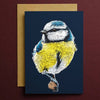 Some Ink Nice blue tit greeting card.