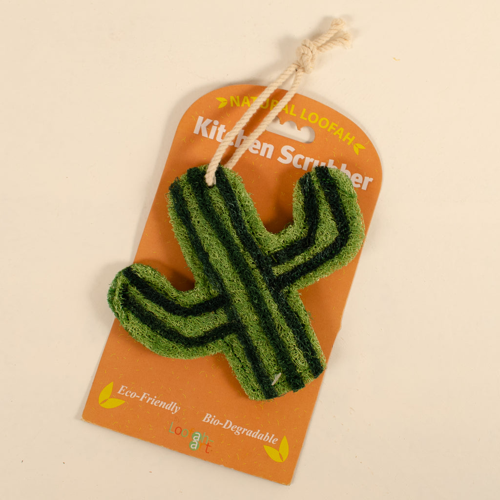 Natural Loofah: Kitchen Scrubber - Cactus