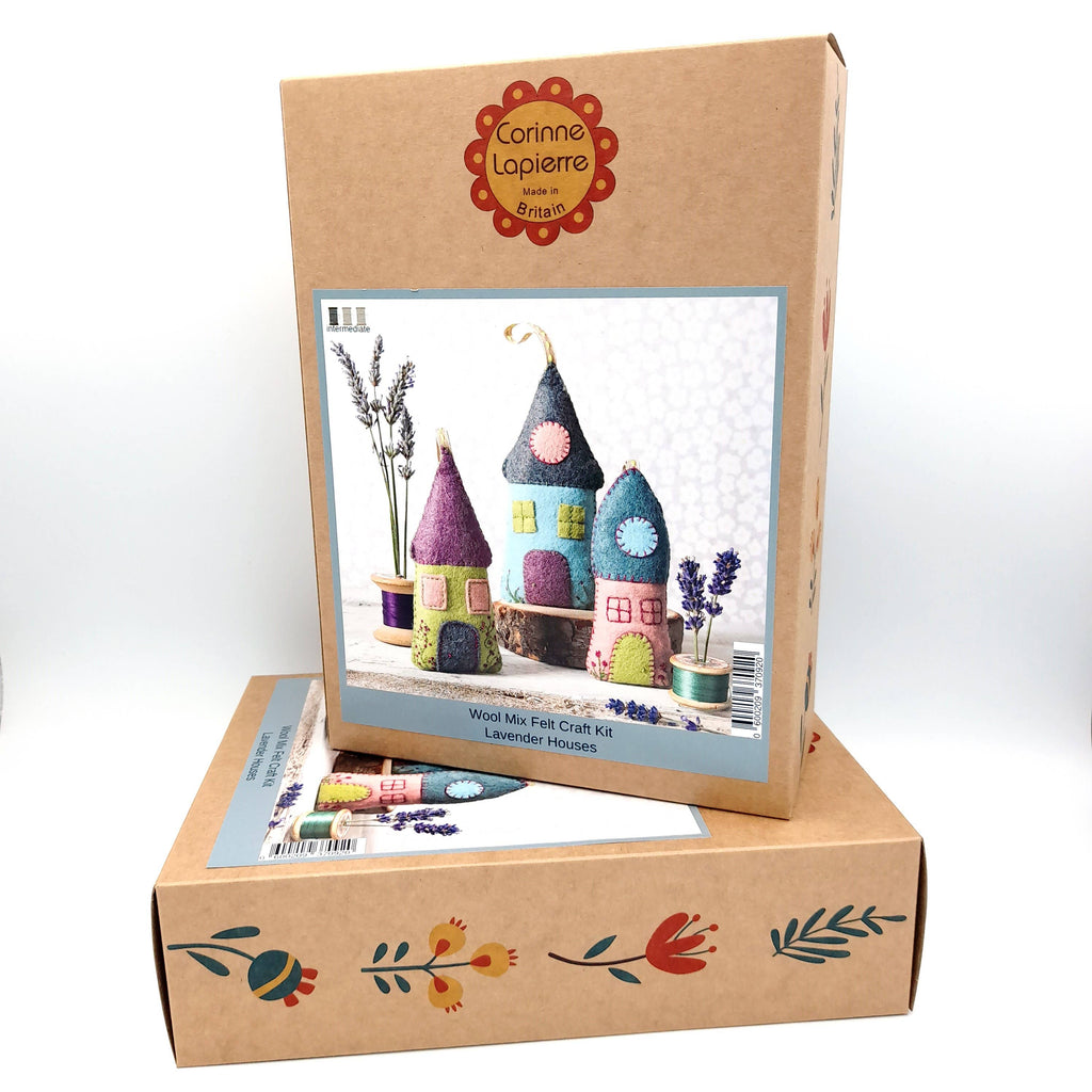 Corinne Lapierre lavender house felting kit package.