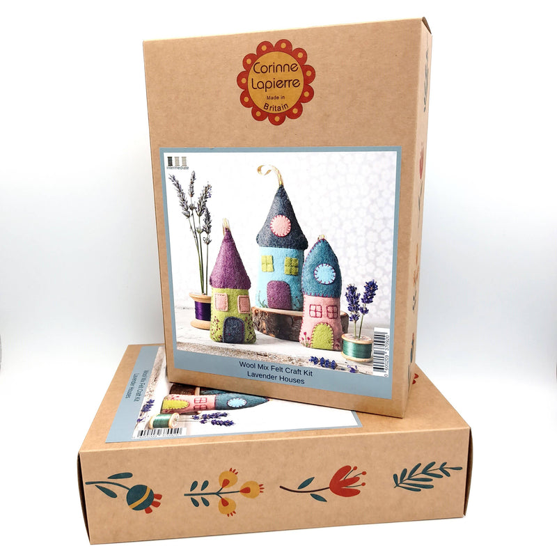 Corinne Lapierre lavender house felting kit package.