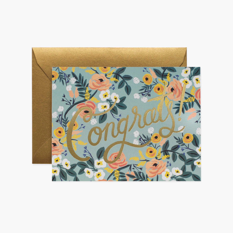 Rifle Paper Co. Blue Meadow Congrats Card