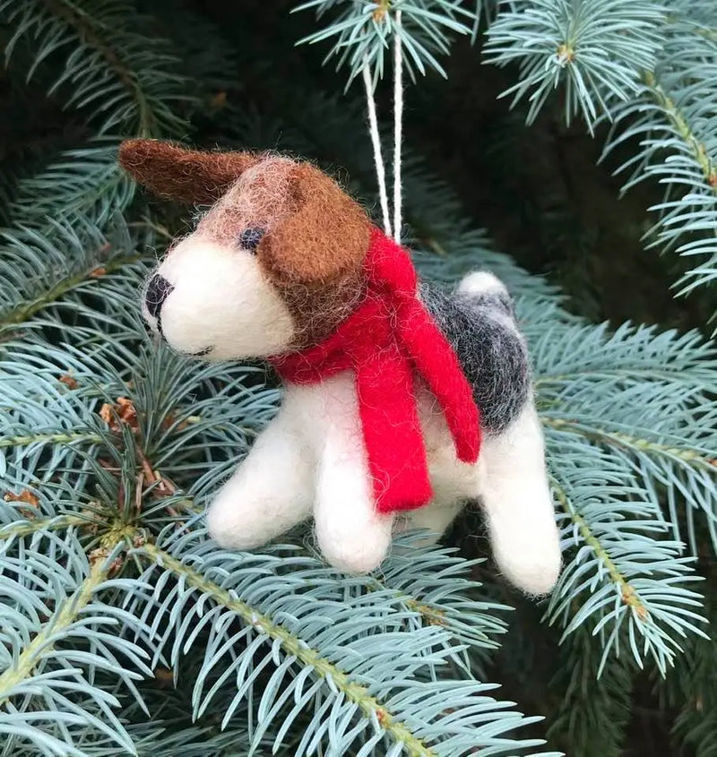 The Winding Road Felt Dog Ornament