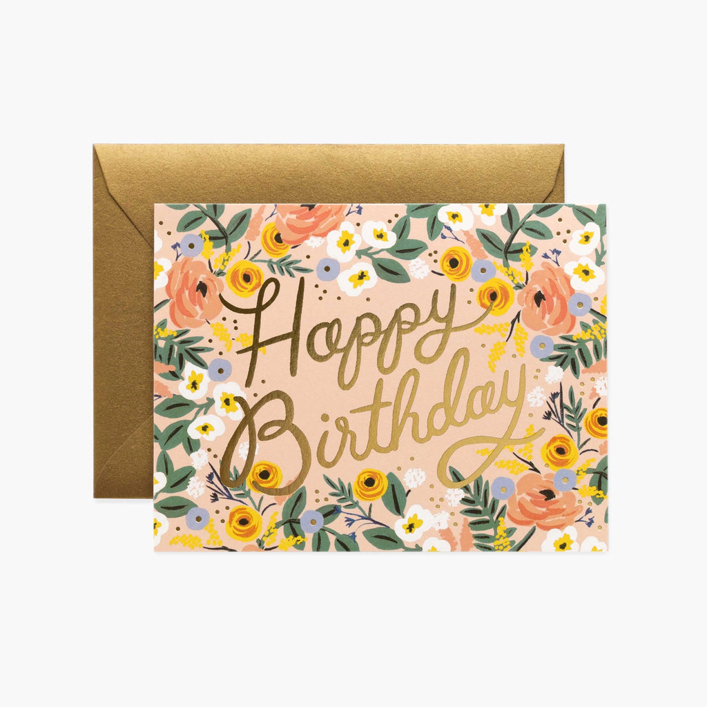 Rifle Paper Co. Ros Birthday Card.