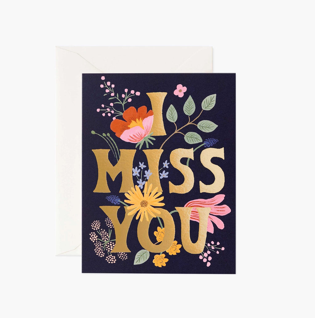 Rifle Paper Co. I Miss You Card.