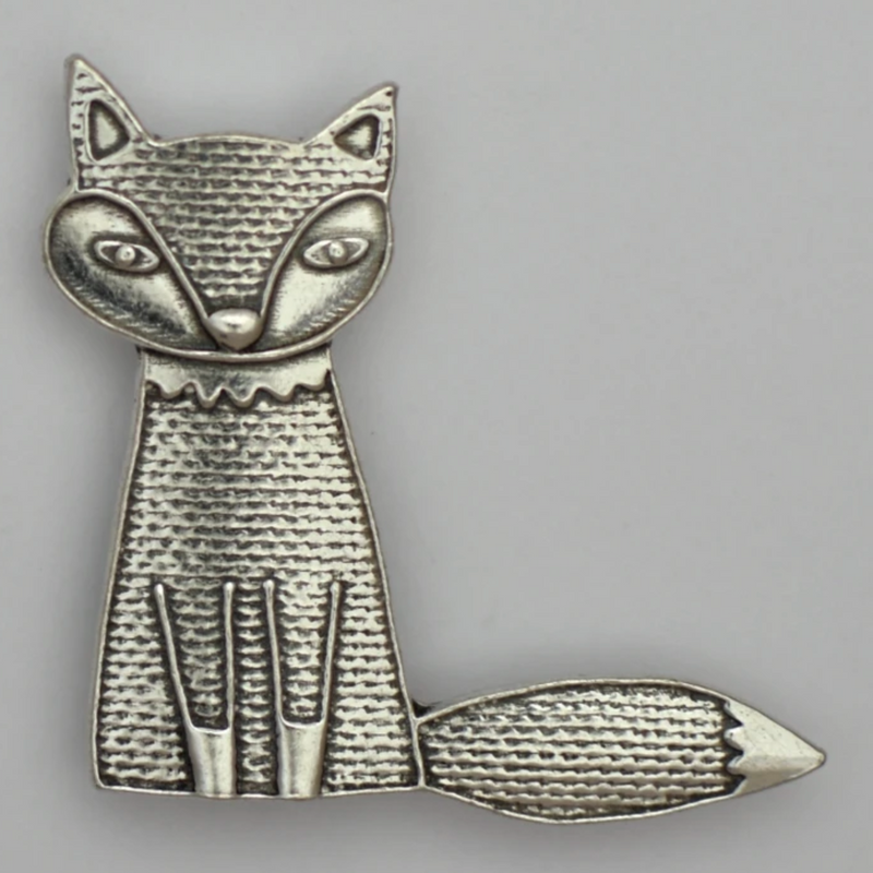 Roos Foos pewter magnets: Maude the fox