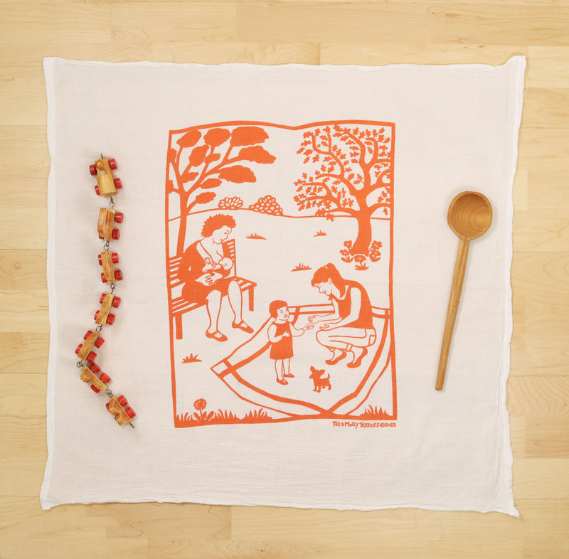 Flour Sack Dish Towel: Motherhood