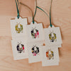 Bee gift tag front view