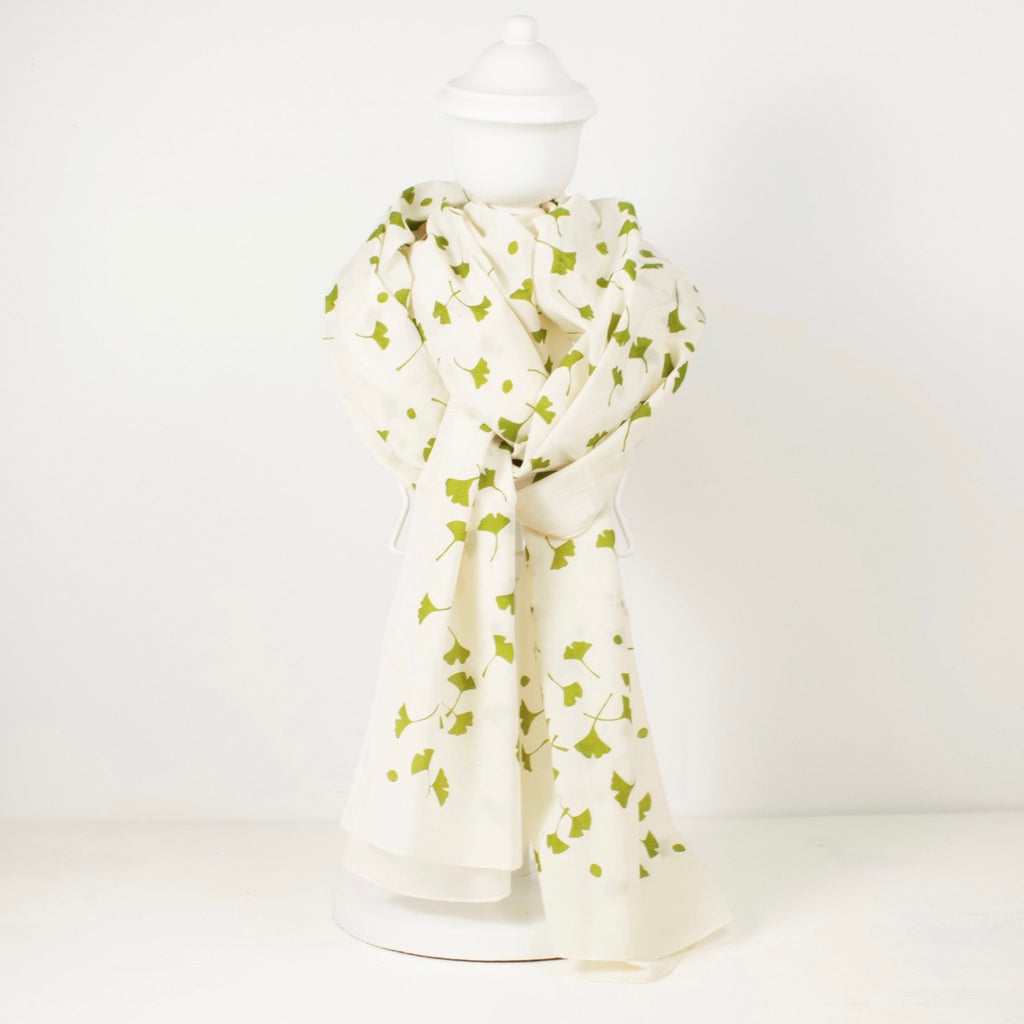 Scarf: Ginkgo One Tone Green