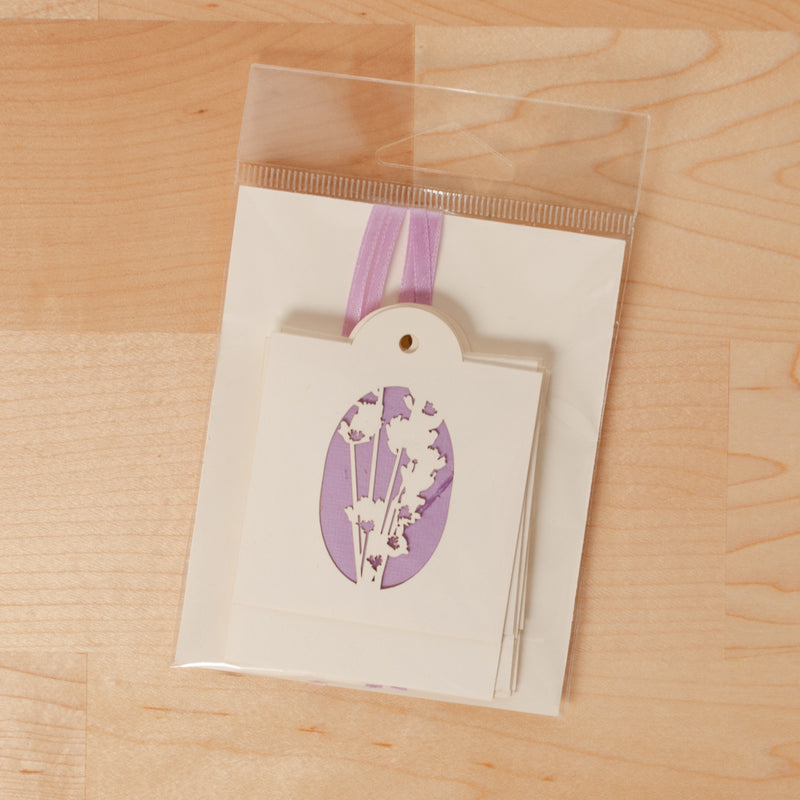 Lavender gift tag front view