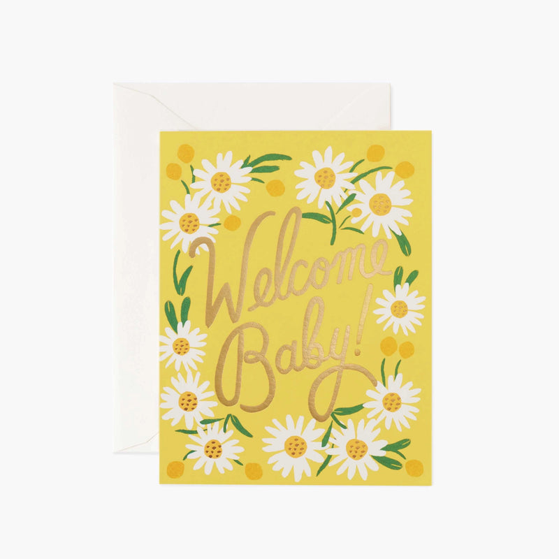 Rifle Paper Co. Welcome baby card.