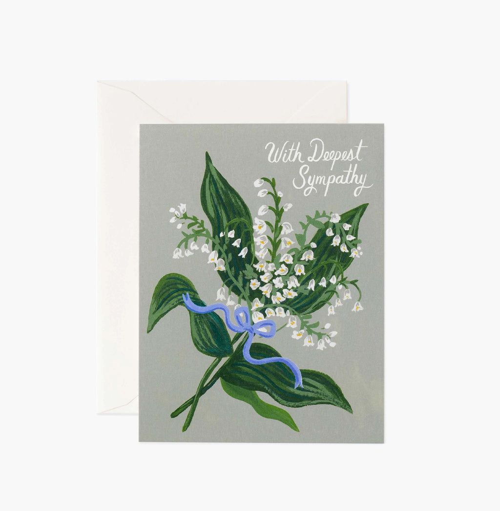 Rifle Paper Co. Lily Of The Valley Sympathy Card.